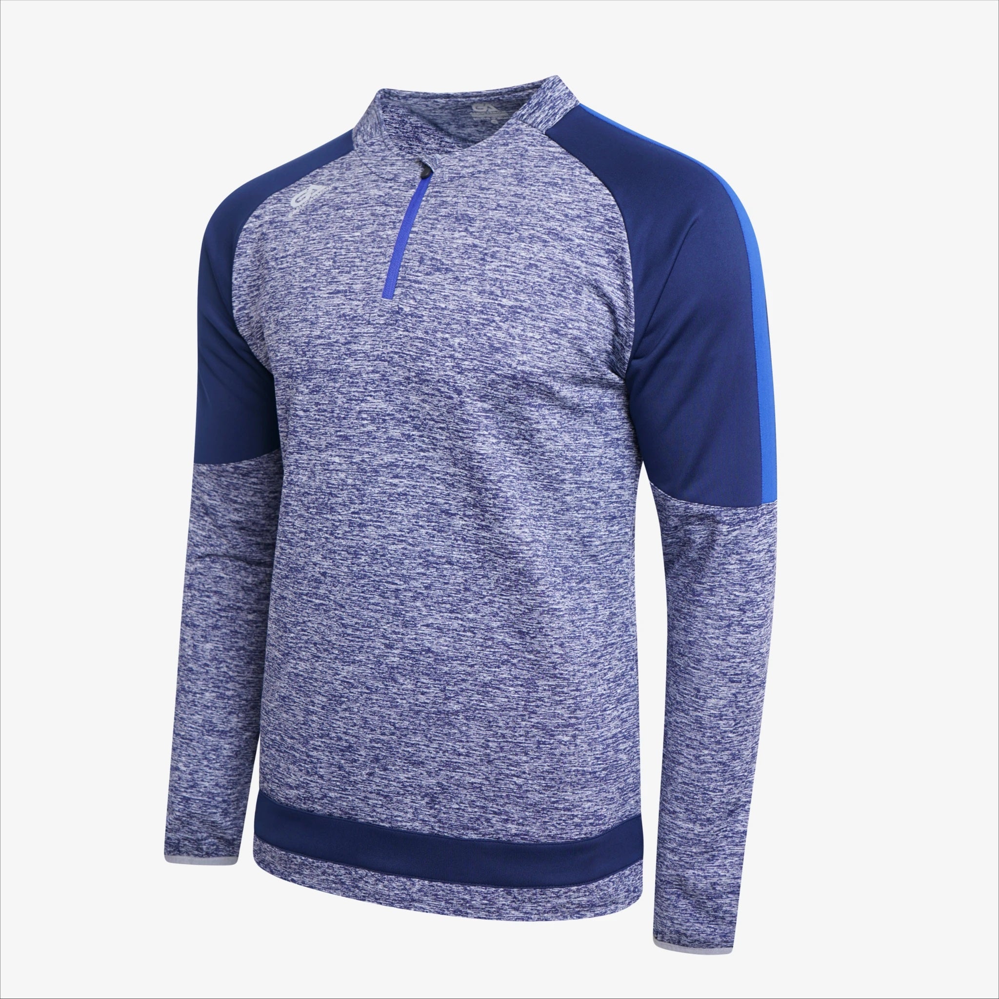 Gaelic Armour 1/2 Zip Round Neck Sweat (Marl Navy Royal White)