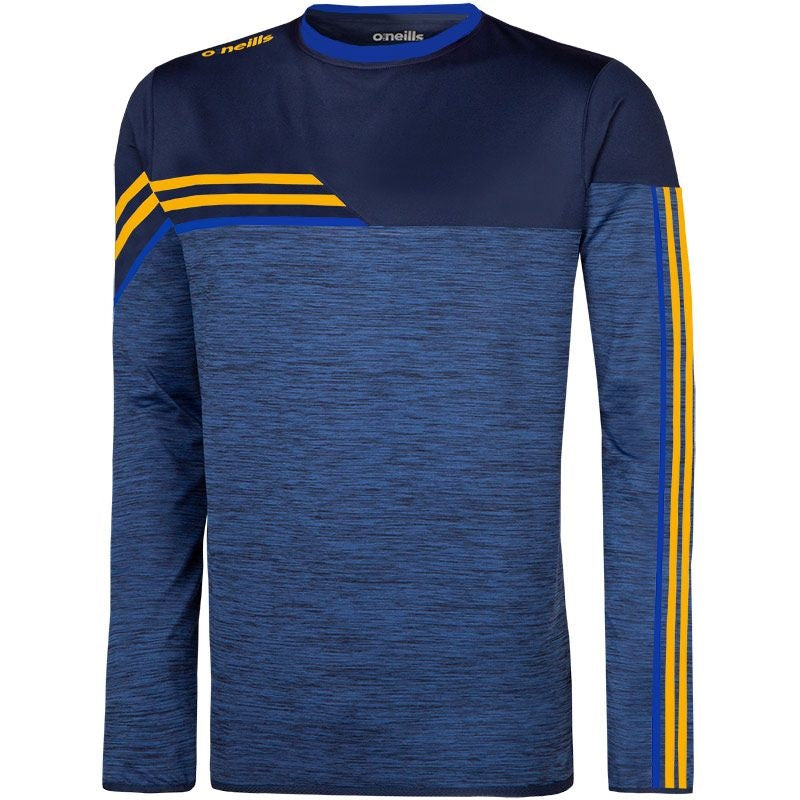 O'Neills Nevis Brushed Crew Neck (Melange Navy Royal Amber)