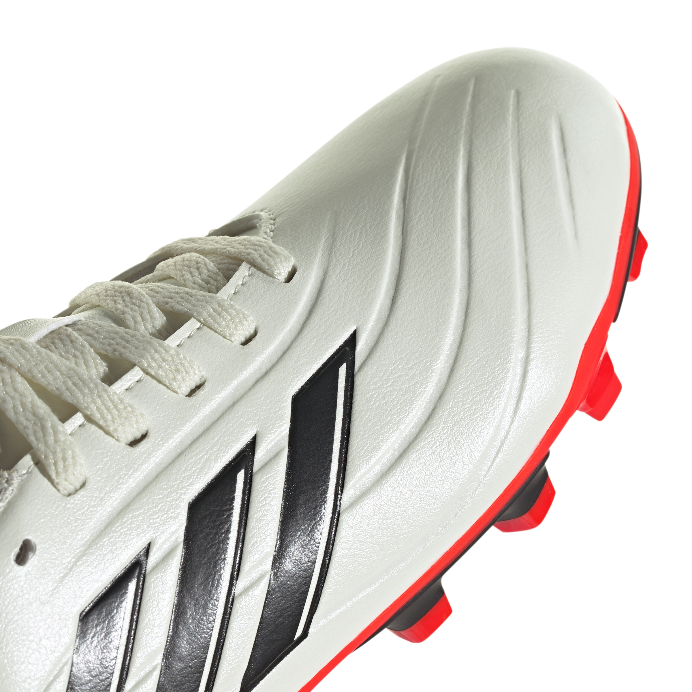 Adidas Copa Pure 2 Club Firm Ground Junior Football Boots Ivory Black Red (Ivory Black Red)