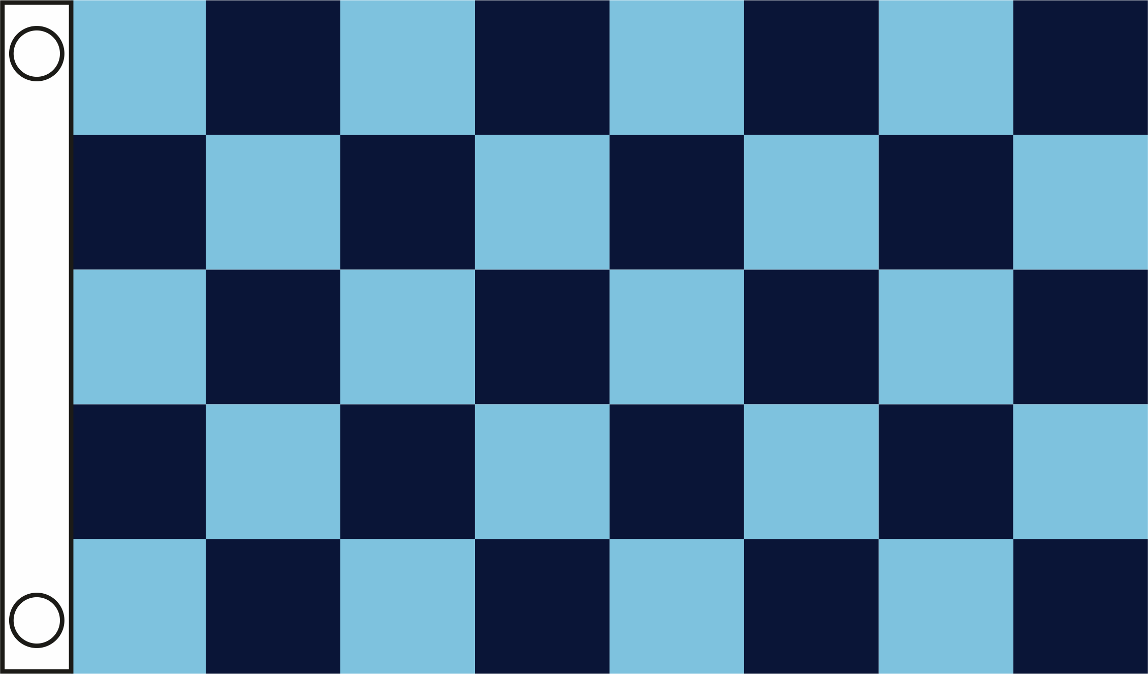 Team Car Flag 5X3 Checker Flag