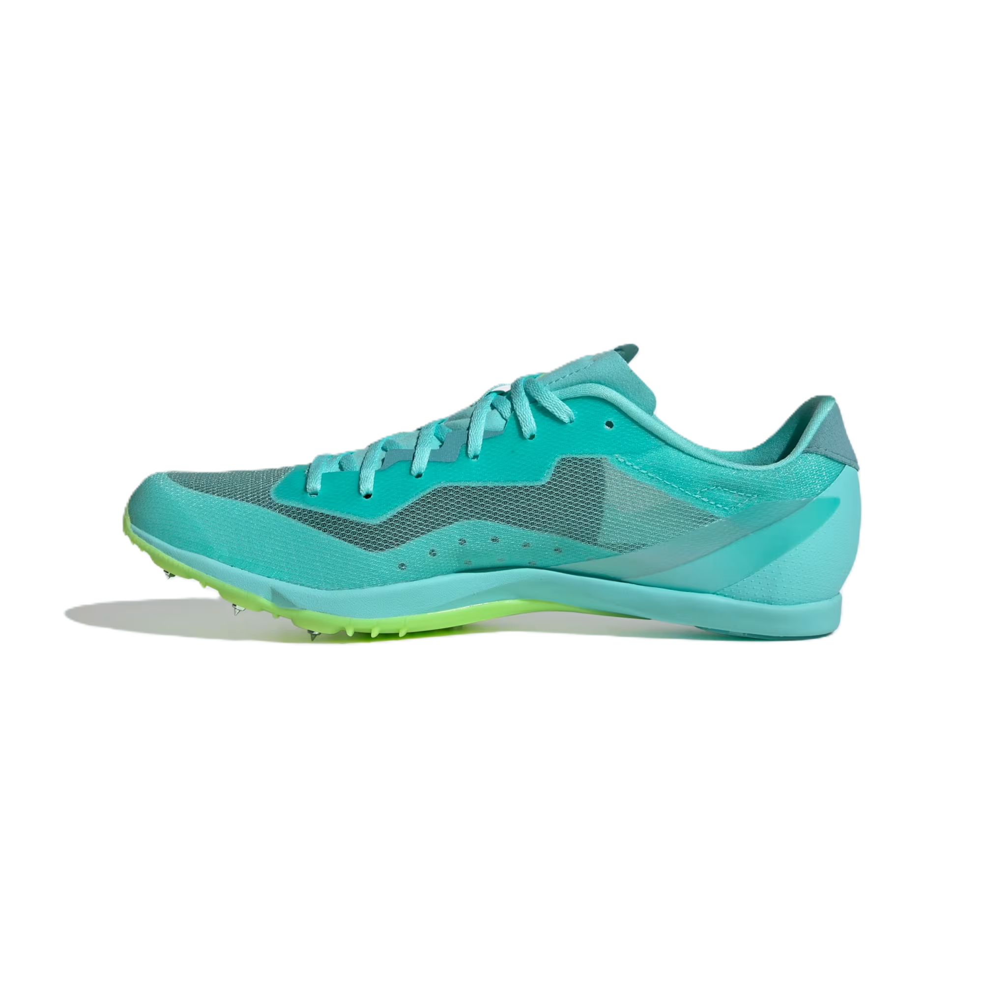 Adidas Adizero Distancestar Running Spikes Flash Aqua Cloud White Lucid Lemon