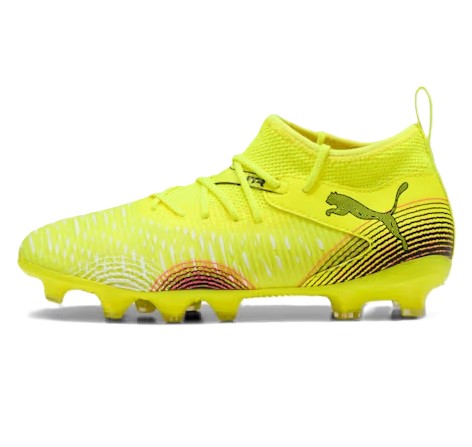 Puma Future 8 Match Firm Ground Junior Football Boots Yellow Alert Puma Black (Yellow Black)