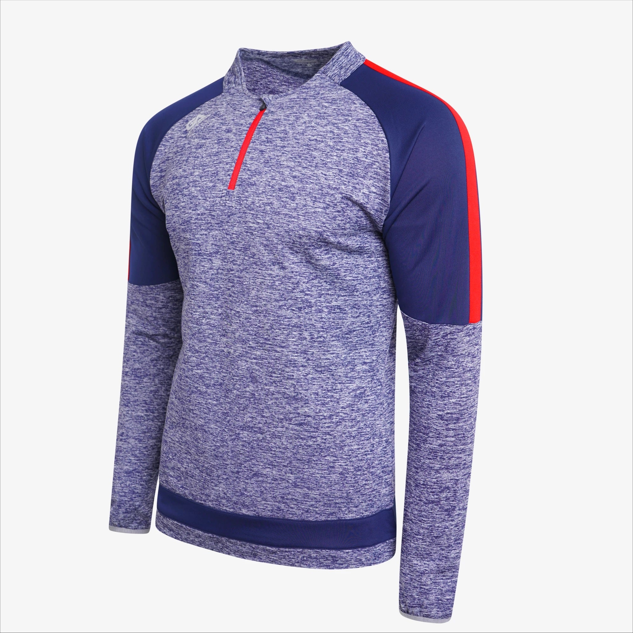 Gaelic Armour 1/2 Zip Round Neck Sweat (Marl Navy Navy Red)