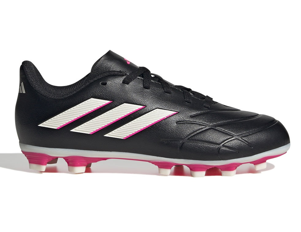 Adidas Copa.4 Firm Ground Junior Football Boots (Core Black Zero Metallic Shock Pink)