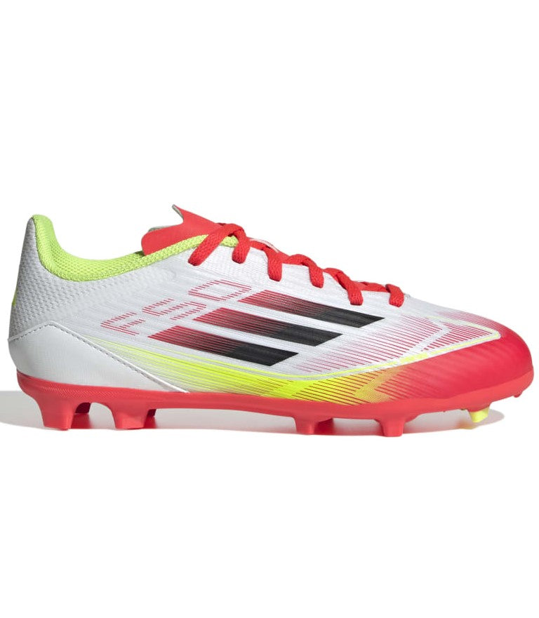 Adidas F50 League Firm/Multi-Ground Boots Kids White Black Yellow