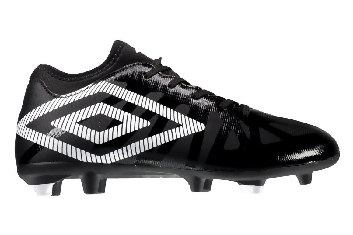 Umbro Ventura Firm Ground Junior Football Boots Black White