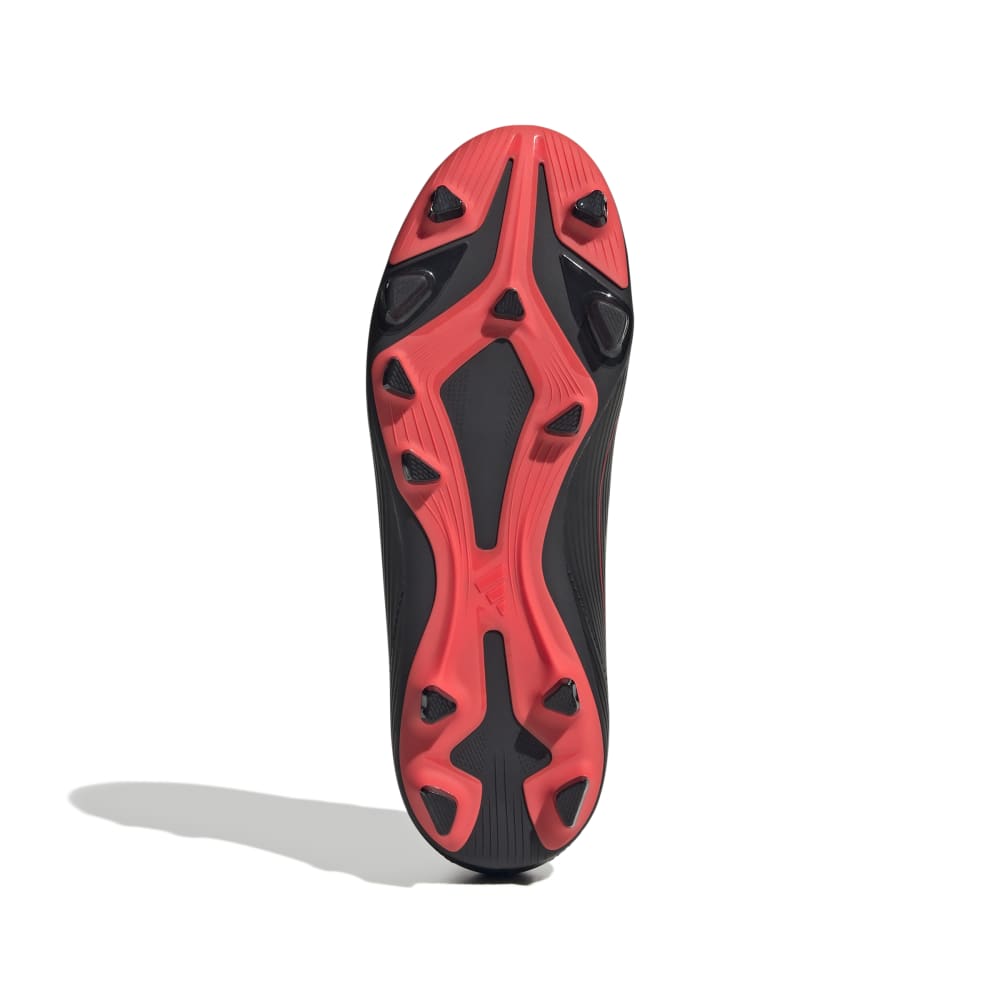 Adidas F50 Club Firm Ground Junior Boots Core Black Iron Metalic Lucid Red