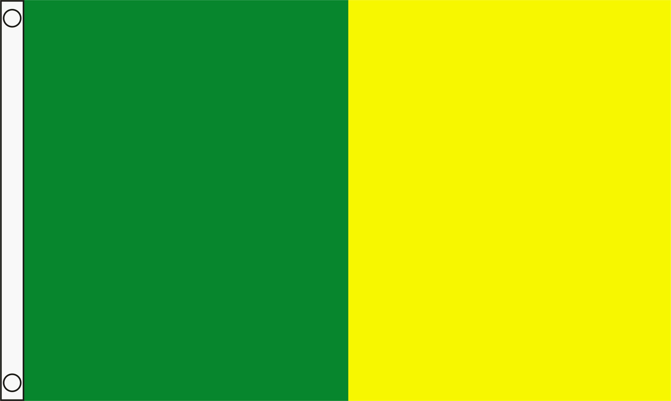 Team Car Flag 5X3 Half & Half Flag