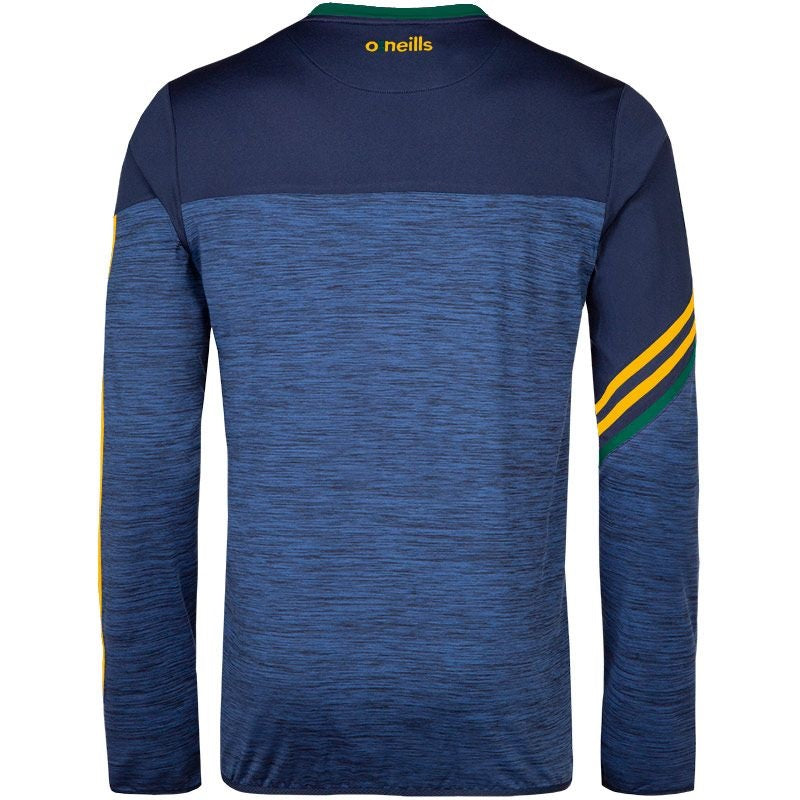 O'Neills Nevis Brushed Crew Neck (Melange Navy Green Amber)