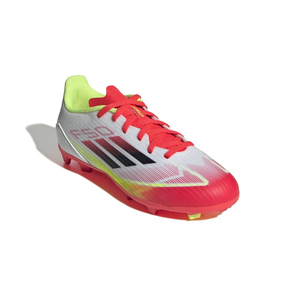 Adidas F50 League Firm/Multi-Ground Boots Kids White Black Yellow