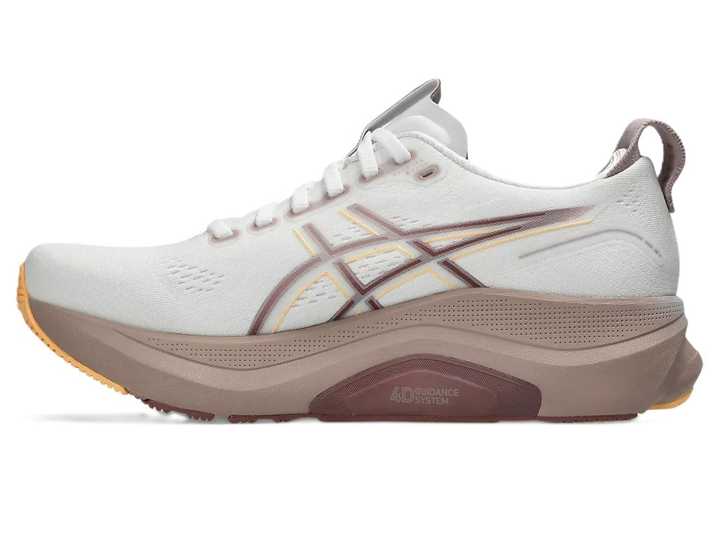 Asics Gel-Kayano Womens Running Shoe White Orange Glow