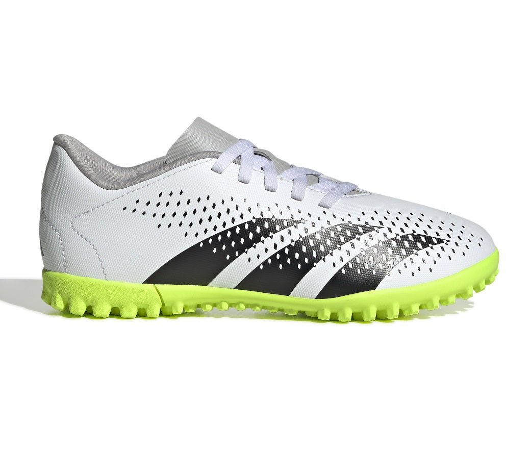 Adidas Predator Accuracy.4 Junior Astro Turf Football Boots White Black Lucid Lemon (White Lemon)