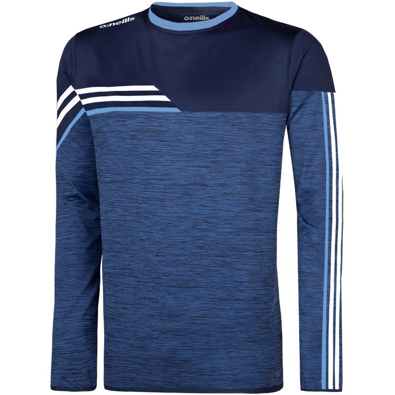 O'Neills Nevis Brushed Crew Neck (Melange Navy Sky White)
