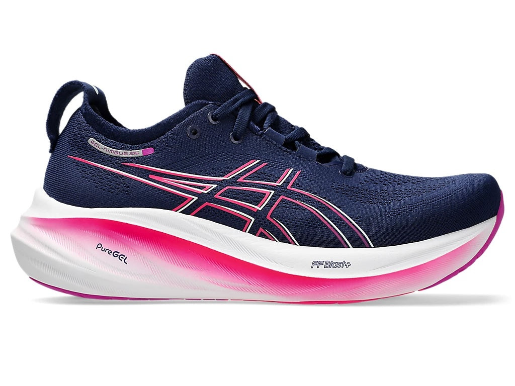 Asics Gel-Nimbus 26 Women's Running Shoes - Blue Expanse Pink