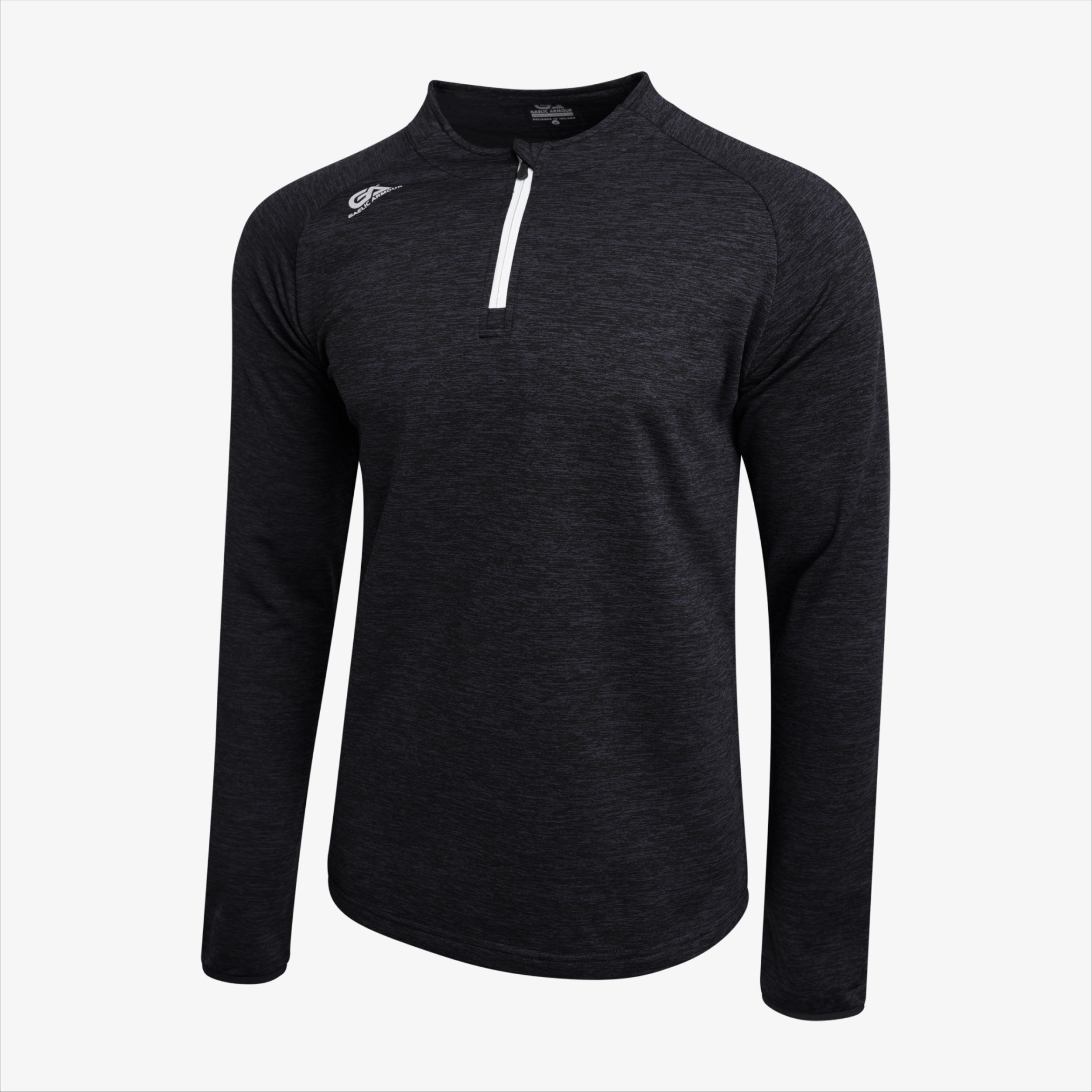 Gaelic Armour 1/2 Zip Round Neck Sweat (Black Marl)