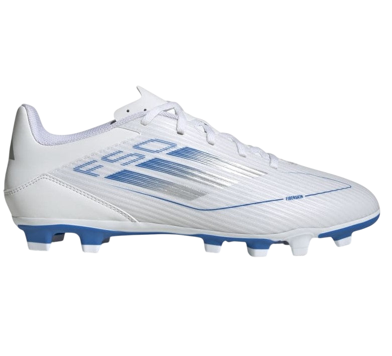 Adidas F50 Club Firm/Multi-Ground Boots White Metalic Silver