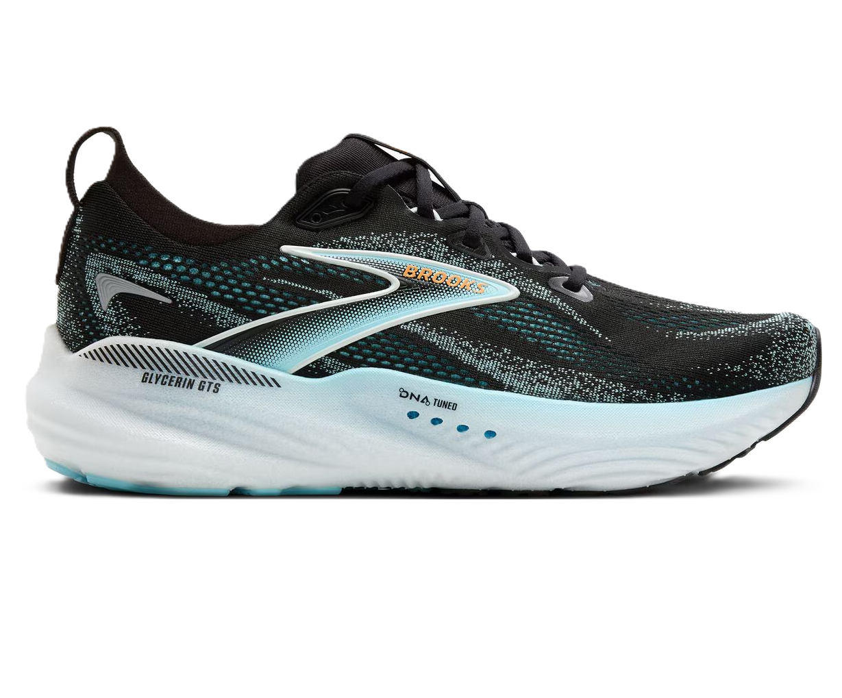 Brooks Glycerin GTS Men' Running Shoes Black Atomizer Blazing Orange