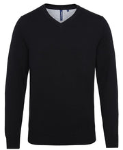 Asquith & Fox Men's V Neck Jumper Black