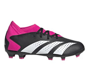 Adidas Predator Accuracy.3 Firm Ground Junior Football Boots (Black White Shock Pink)