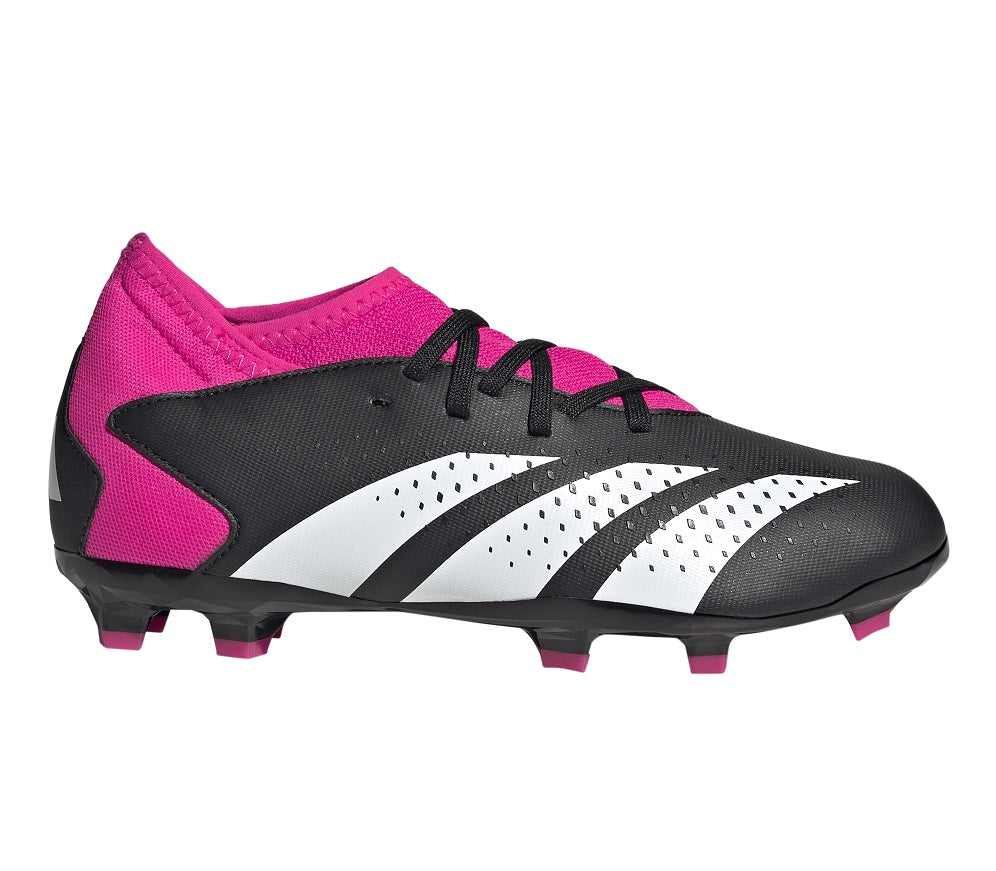 Adidas Predator Accuracy.3 Firm Ground Junior Football Boots (Black White Shock Pink)