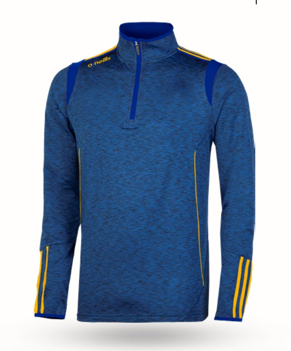 O'Neills Solar 3 Stripe Brushed Half Zip (Melange Navy Royal Amber)