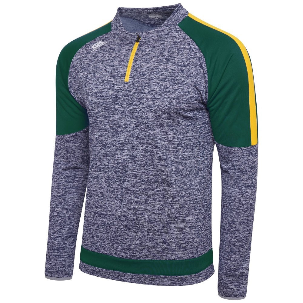 Gaelic Armour 1/2 Zip Round Neck Sweat (Marl Navy Bottle Amber)