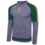 Gaelic Armour 1/2 Zip Round Neck Sweat (Marl Navy Bottle Amber)