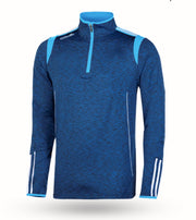 O'Neills Solar 3 Stripe Brushed  Half Zip (Melange Navy Sky White)