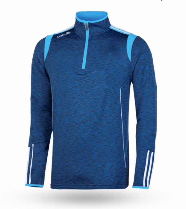 O'Neills Solar 3 Stripe Brushed  Half Zip (Melange Navy Sky White)