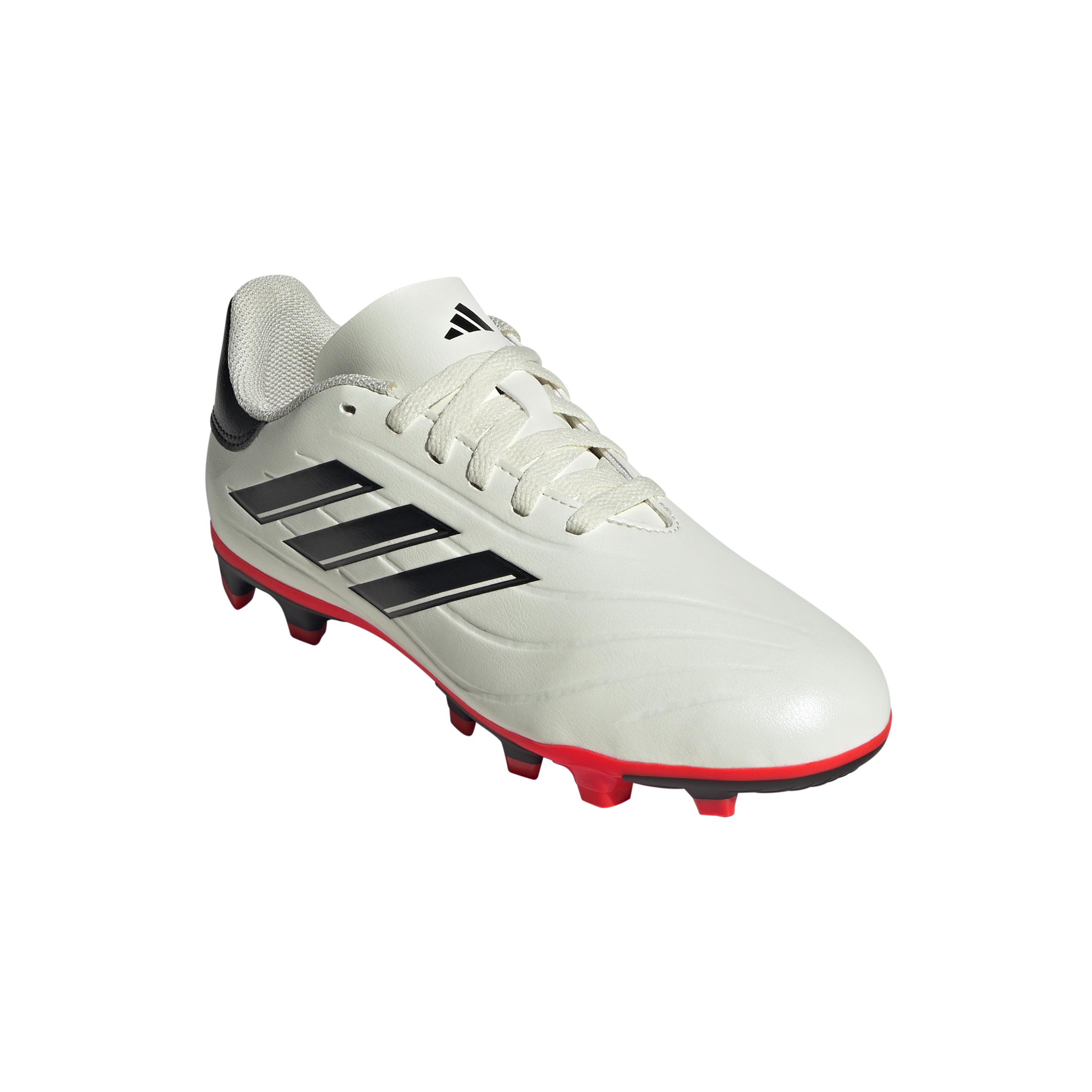 Adidas Copa Pure 2 Club Firm Ground Junior Football Boots Ivory Black Red (Ivory Black Red)
