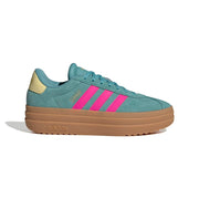 Adidas Women' VL Court Bold Shoes Turquoise Shock Pink Powder Teal Powder Yellow