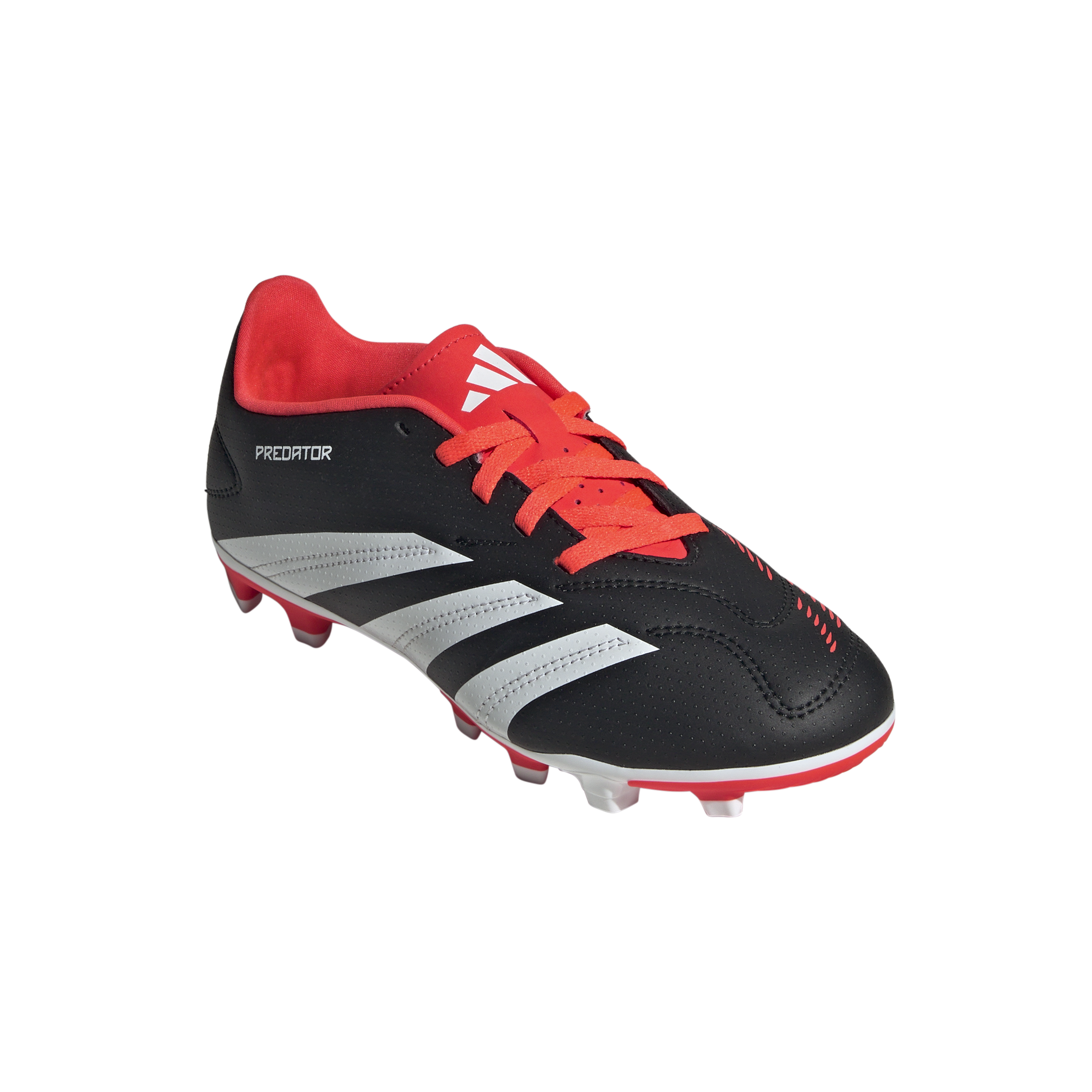 Adidas Predator Club Firm Ground Junior Football Boots Black White Red (Black White Red)