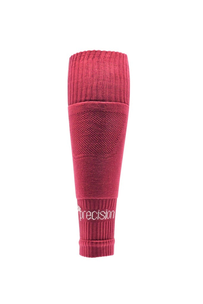 Precision Plain Pro Footless Sleeve Socks Maroon
