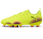 Puma Future 8 Play Firm Ground Junior Football Boots Yellow Alert Puma Black (Yellow Black)
