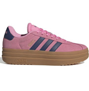 Adidas Women' VL Court Bold Shoes Bliss Pink Dark Blue Gold Metallic