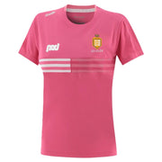 O'Neills Clare GAA Ladies/Girsl Nepal T-Shirt Pink White -