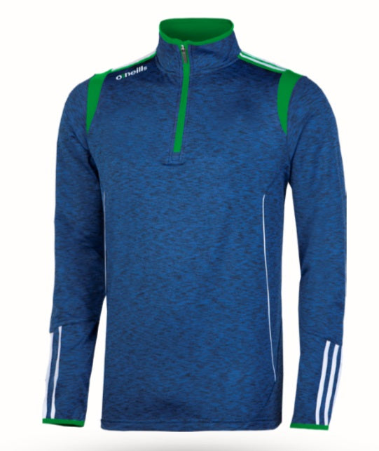 O'Neills Solar 3 Stripe Brushed Half Zip (Melange Navy Green White)