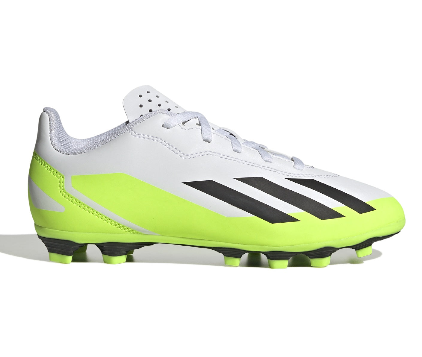 Adidas X Crazyfast.4 Firm Ground Junior Football Boots White Lucid Lemon (White Lemon)