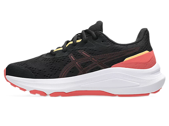 Asics GT- GS Kids Runnng Shoes Black Rubble Red