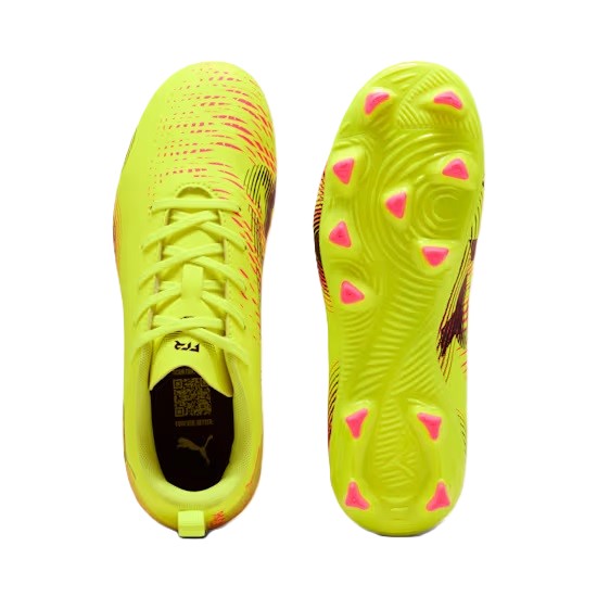 Puma Future 8 Play Firm Ground Junior Football Boots Yellow Alert Puma Black (Yellow Black)