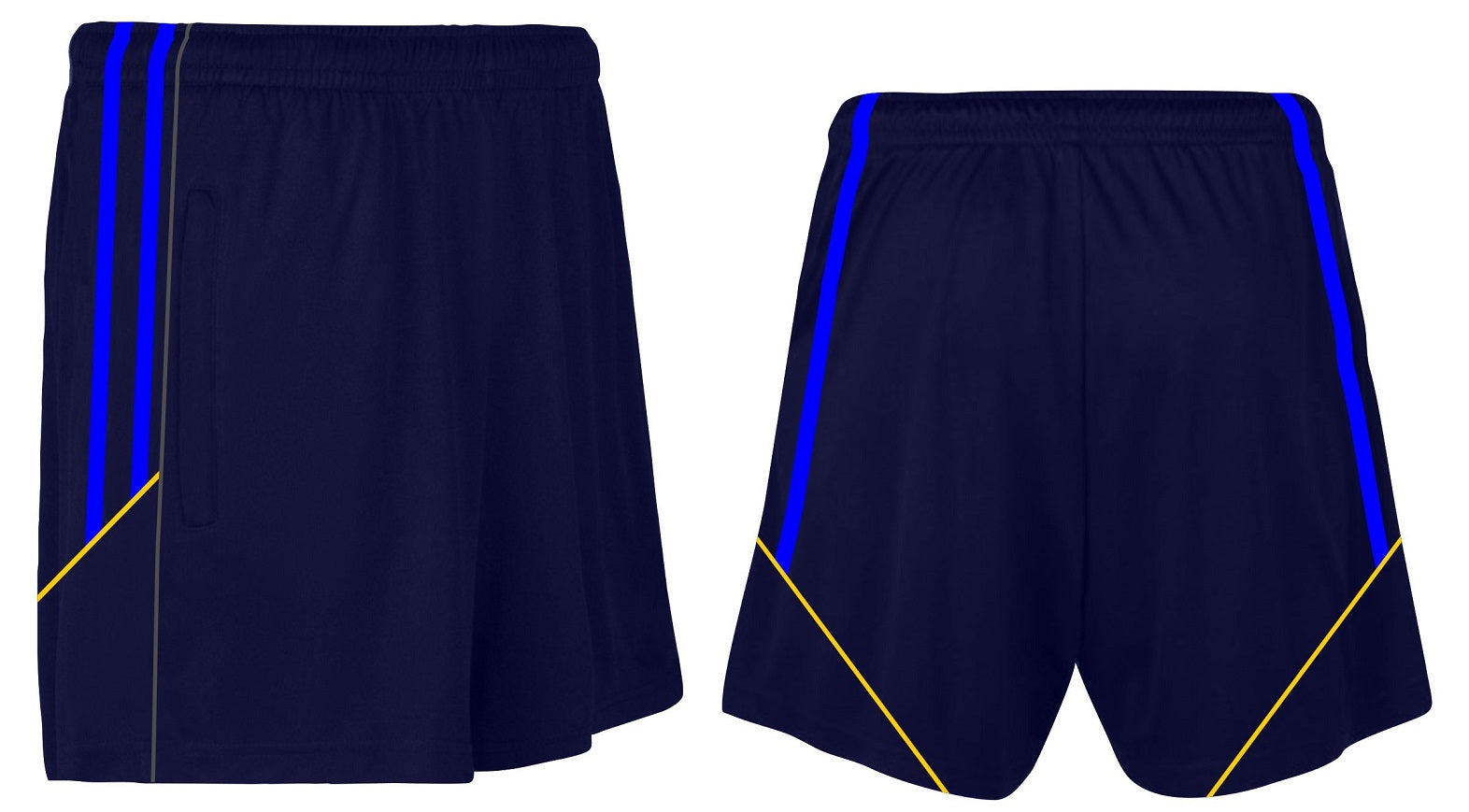 CS Club Training Zip Pocket Short (Navy Royal Amber)