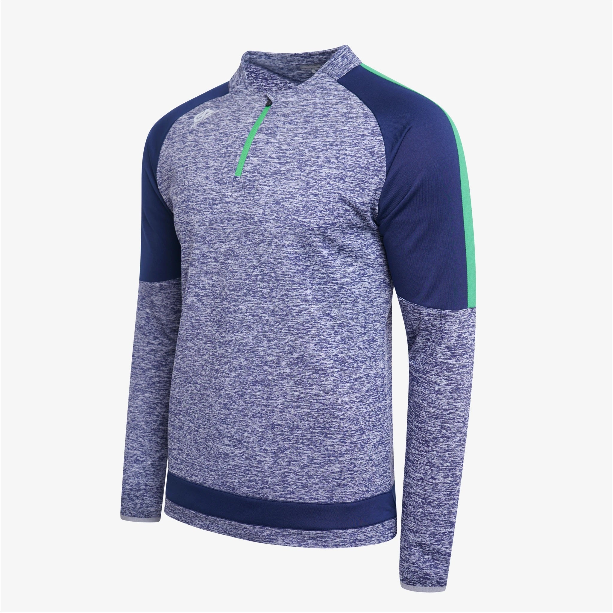 Gaelic Armour 1/2 Zip Round Neck Sweat (Marl Navy Green)