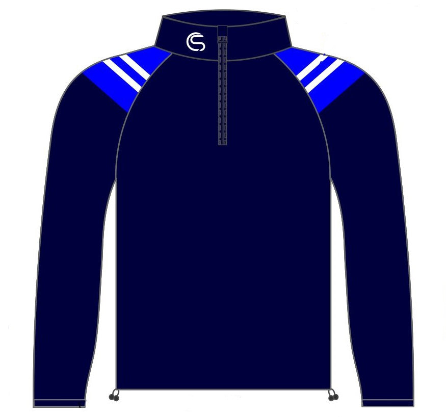 CS Club Half Zip Top Navy Royal White