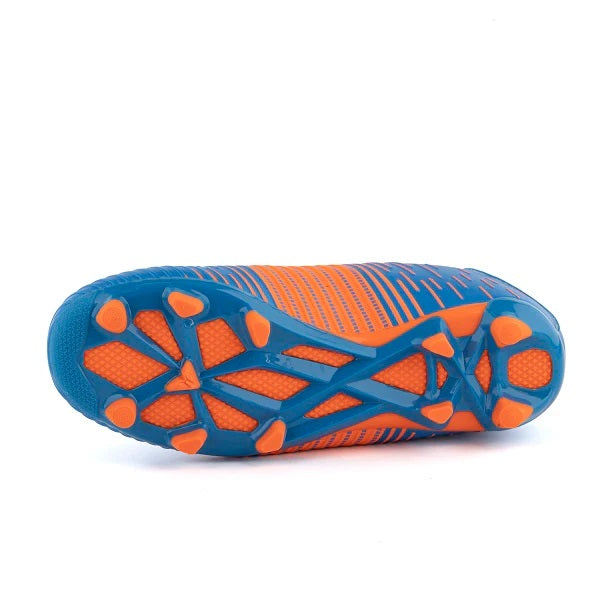 Karakal Line Velcro Firm Ground Football Boots Blue Orange (Blue Orange)