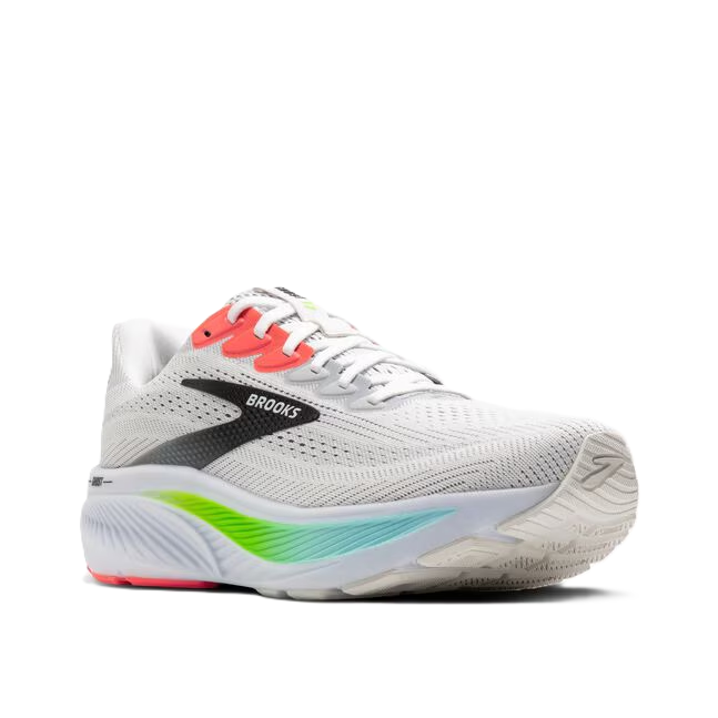 Brooks Ghost Men' Running Shoes White Pink Clay Gecko