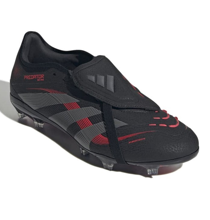 Adidas Predator Pro Firm Ground Football Boots Core Black Grey Fur Lucid Red