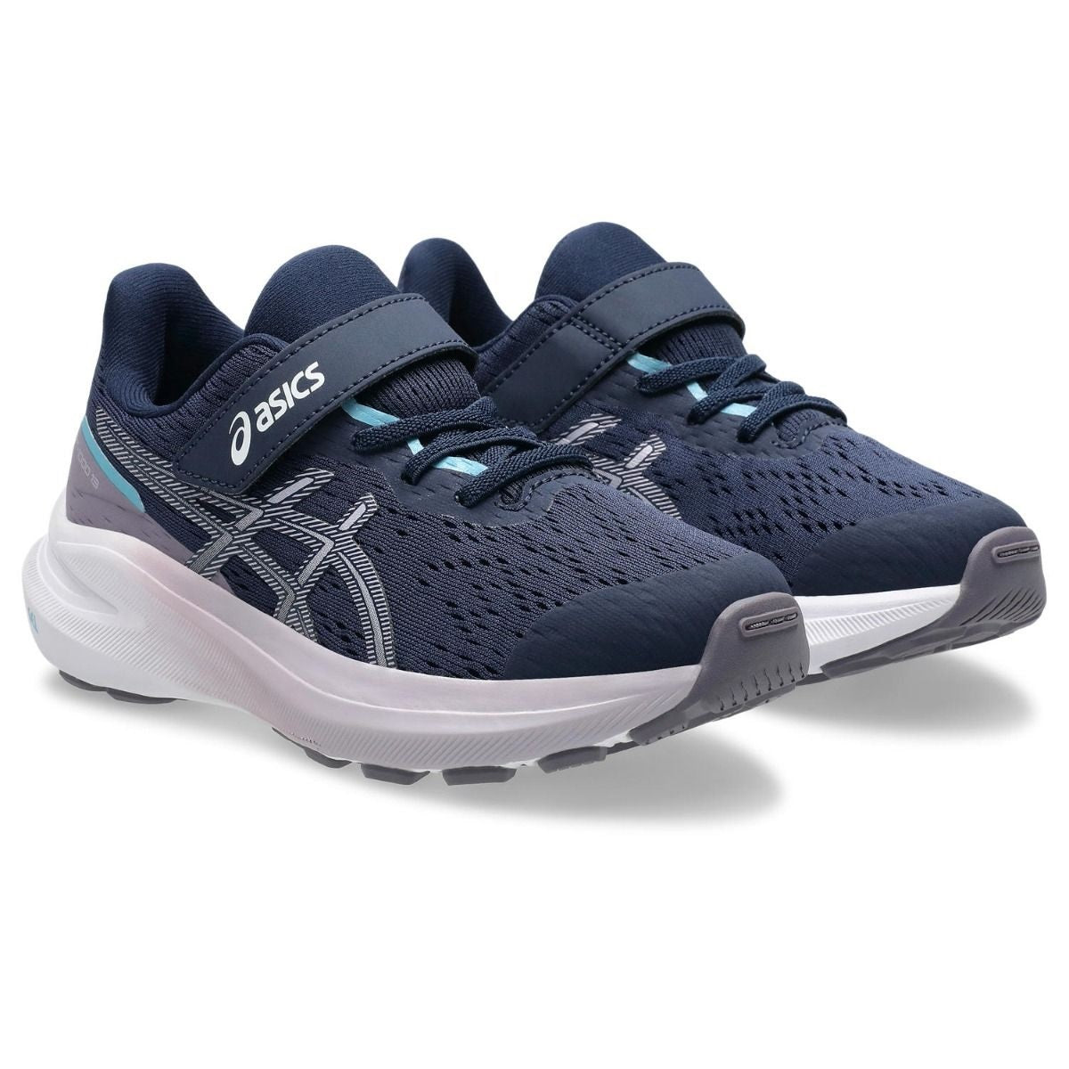 Asics GT- PS Kids Velcro Running Shoes Midnight Dusk Violet