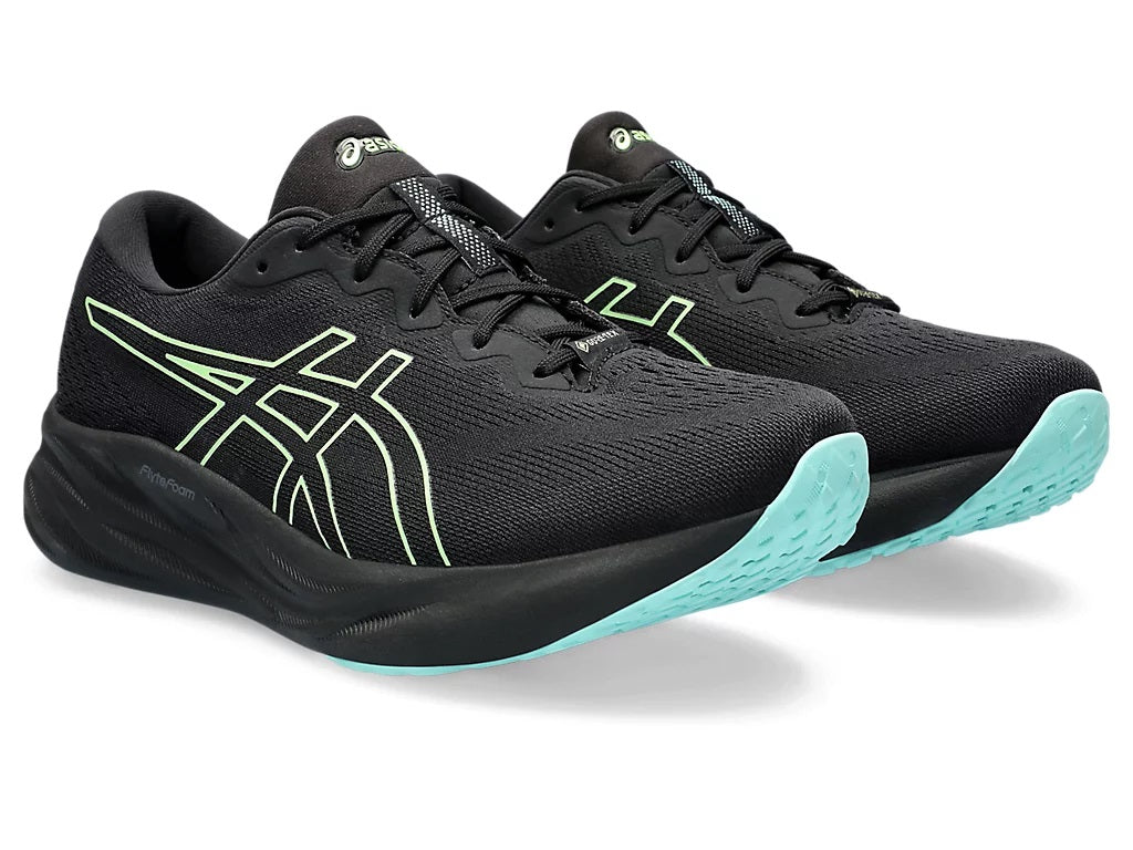 Asics Gel Pulse 15 GTX Gore Tex Men's Running Shoes Black Illuminated Green