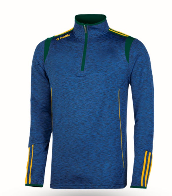 O'Neills Solar 3 Stripe Brushed Half Zip (Melange Navy Green Amber)