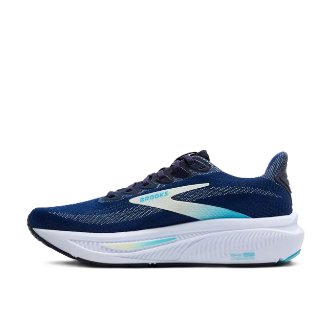 Brooks Ghost Womens Running Shoe Navy Green Turquoise